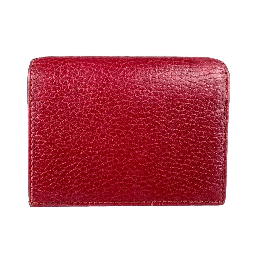 GUCCI（グッチ） 二つ折り長財布 GGマーモント レザー ダークレッド