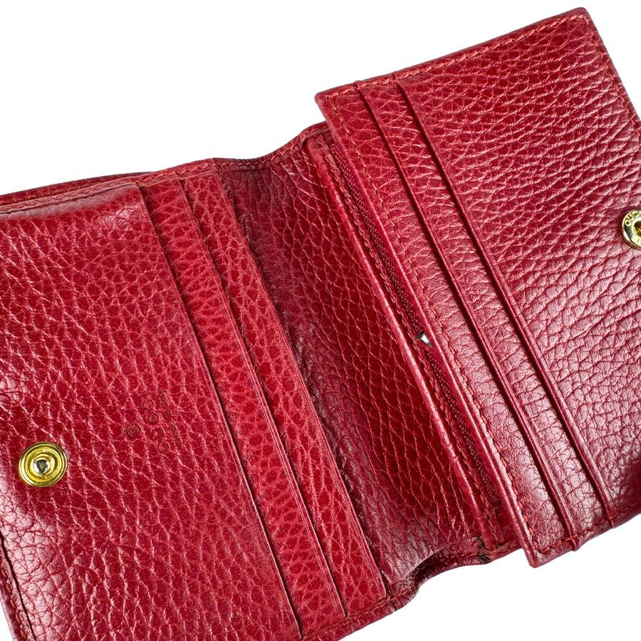 GUCCI（グッチ） 二つ折り長財布 GGマーモント レザー ダークレッド