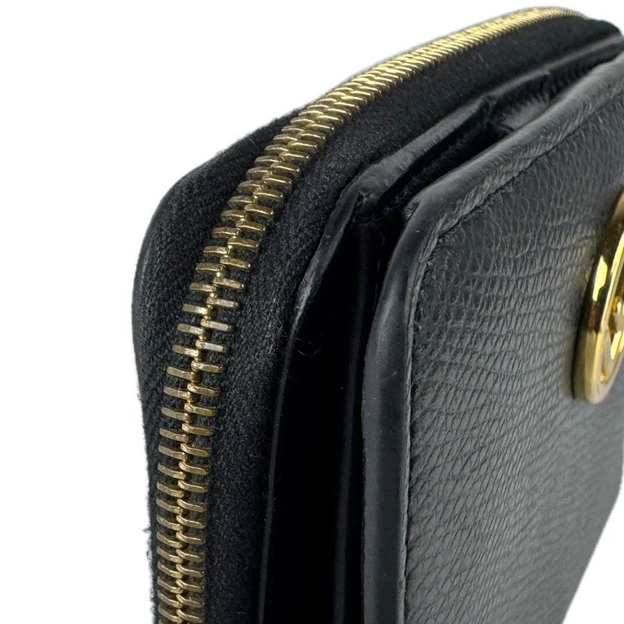 FENDI フェンディ エフイズ 2つ折り財布 レザー ブラック×ゴールド FENDI（フェンディ） 二つ折り財布 エフイズ レザー ブラック