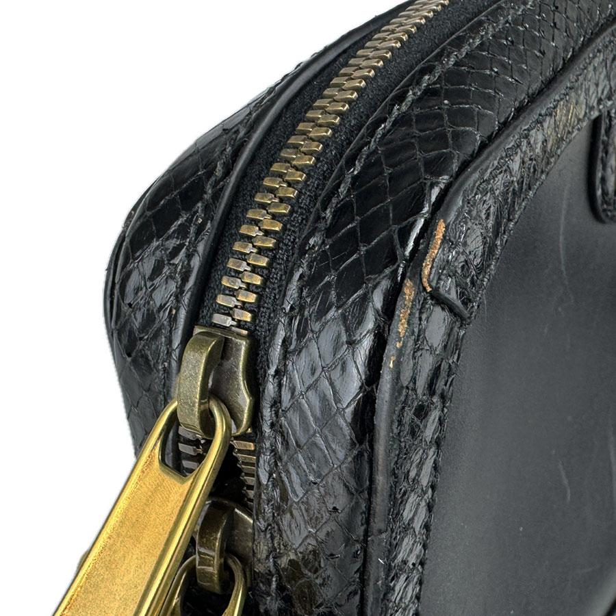 GUCCI（グッチ） ショルダーバッグ レザー/パイソン ブラック