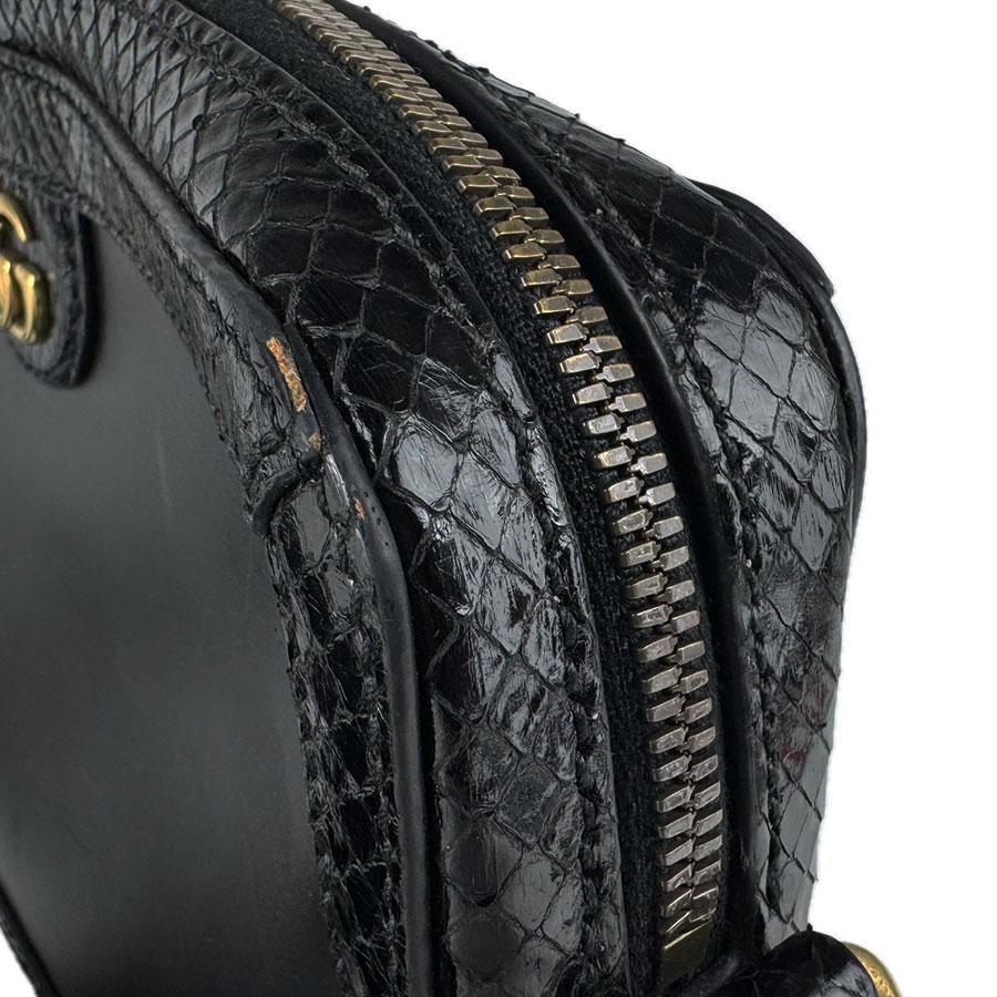 GUCCI（グッチ） ショルダーバッグ レザー/パイソン ブラック