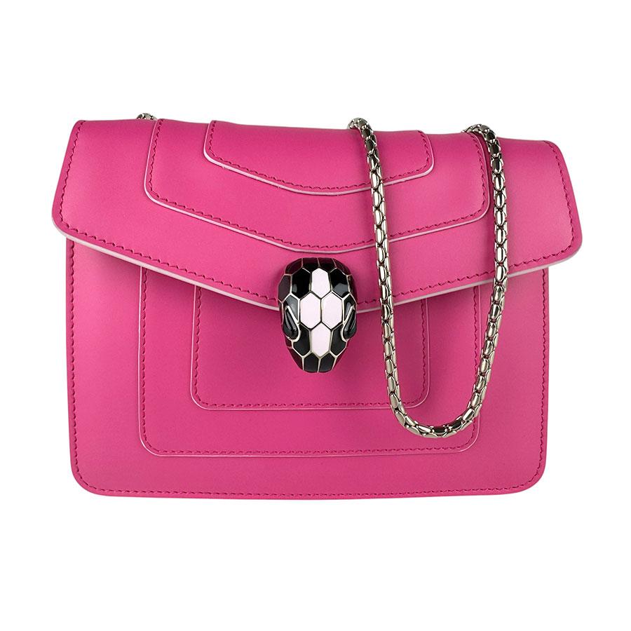 ブルガリ BVLGARI ショルダーバッグ セルペンティ フォーエバー レザー/メタル ピンク/ゴールド レディース 送料無料【中古】 z9186 BVLGARI（ブルガリ） ショルダーバッグ セルペンティ フォーエバー