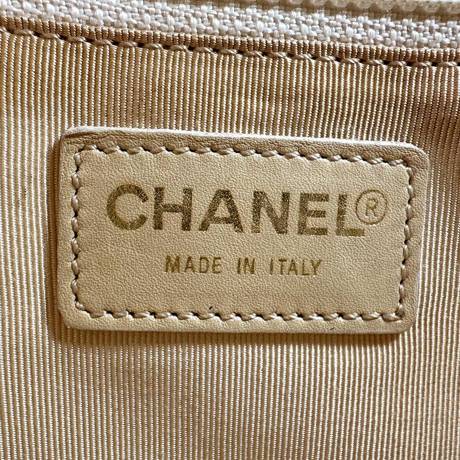 シャネル CHANEL ショルダーバッグ トートバッグ チョコバー レザー ベージュ