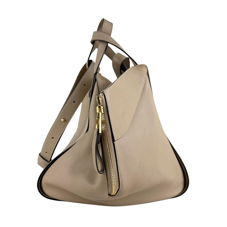 【美品】一点ものLOEWE ハンモックスモール グレージュ レザー ハンドバッグ LOEWE（ロエベ） ハンドバッグ ショルダーバッグ ハンモック スモール