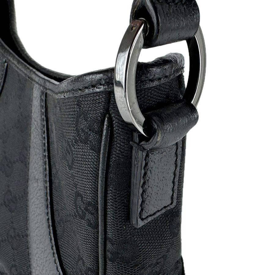 【美品】GUCCI グッチ ショルダーバッグ GGキャンバス×レザー 黒 GUCCI（グッチ） ショルダーバッグ GGキャンバス/レザー ブラック