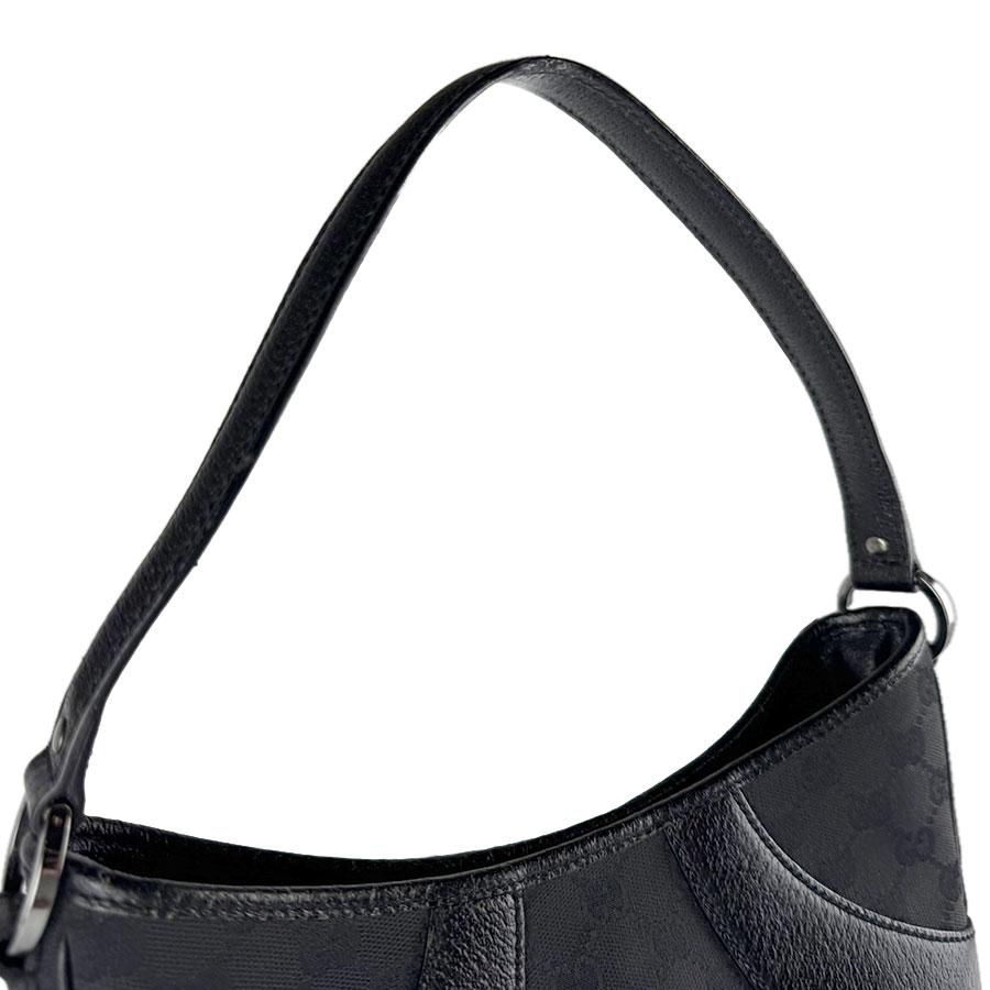 GUCCI（グッチ） ショルダーバッグ GGキャンバス/レザー ブラック