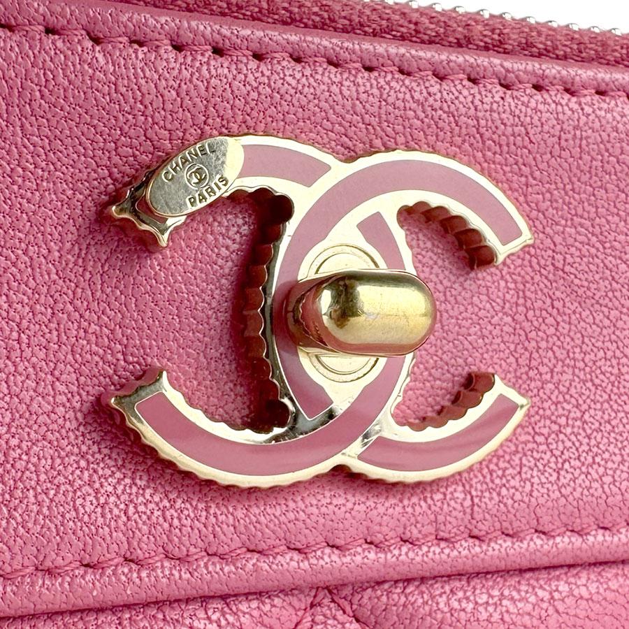 シャネル CHANEL 斜め掛けショルダーバッグ チェーンウォレット レザー/メタル ピンク/ゴールド レディース 送料無料【中古】 z9294 CHANEL（シャネル） 斜め掛けショルダーバッグ チェーンウォレット