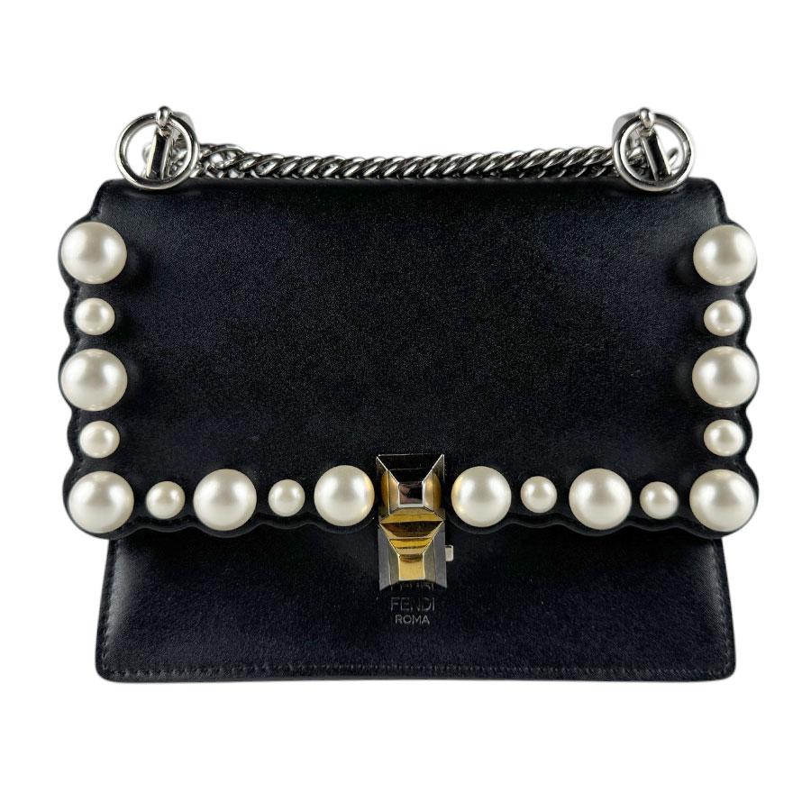 フェンディ FENDI ショルダーバッグ キャナイ ミニ レザー/メタル ブラック レディース 8M0381 A0ZR 送料無料【中古】 z9310 FENDI（フェンディ） ショルダーバッグ キャナイ ミニ レザー/メタル