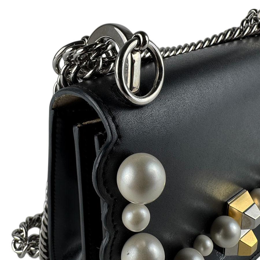 フェンディ FENDI ショルダーバッグ キャナイ ミニ レザー/メタル ブラック_5