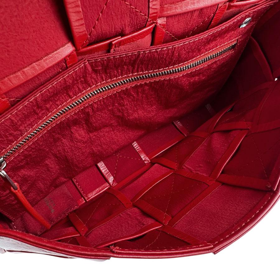 ボッテガヴェネタ BOTTEGAVENETA ショルダーバッグ カセット レザー レッド