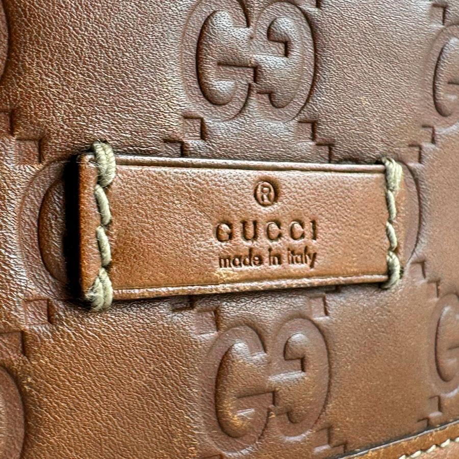 グッチ GUCCI 斜め掛けショルダーバッグ グッチシマ レザー ブラウン ユニセックス 145844 送料無料【中古】 z9322 GUCCI - グッチ GUCCI 斜め掛けショルダーバッグ グッチシマ レザー
