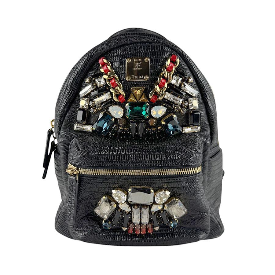 MCM（エムシーエム） エム シー エム リュック 型押しレザー ブラック