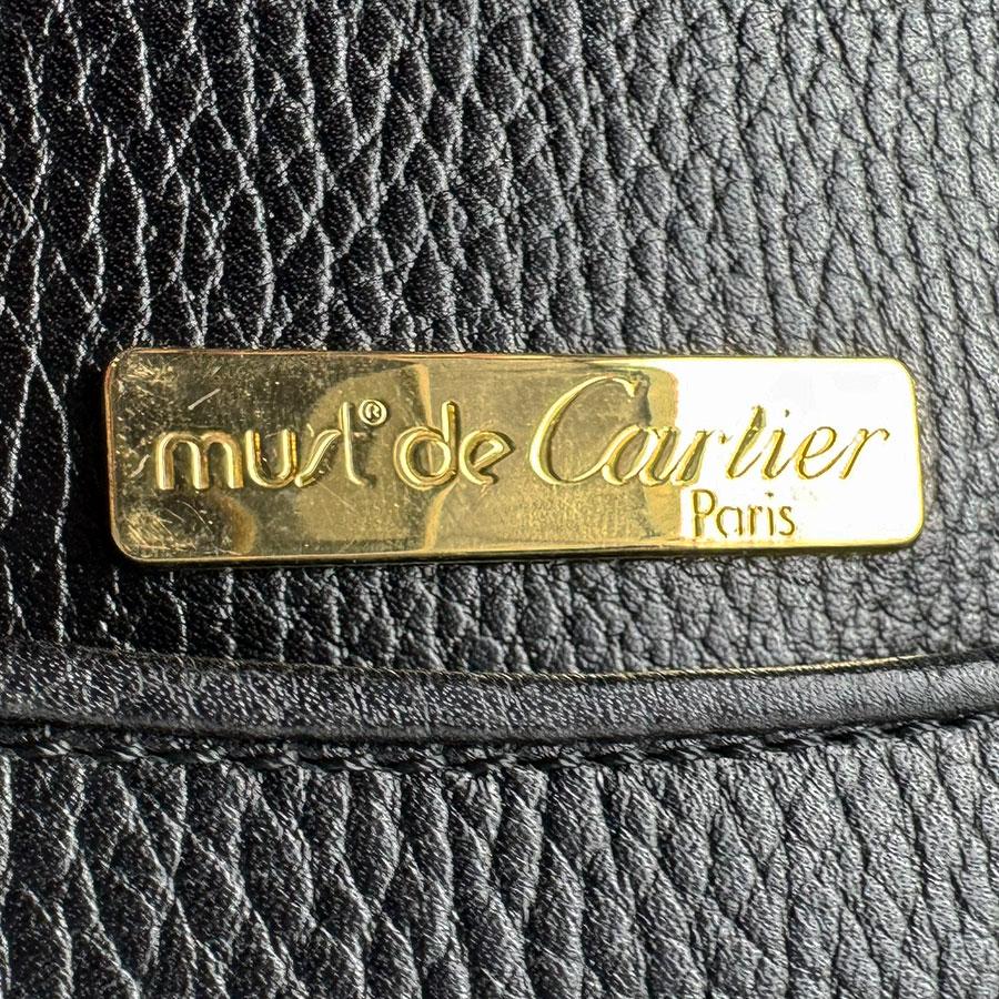 カルティエ CARTIER ショルダーバッグ マストライン レザー ブラック ゴールド レディース 送料無料【中古】 z9344 Cartier - カルティエ CARTIER ショルダーバッグ マストライン レザー