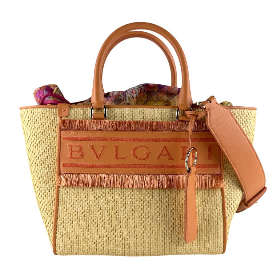 BVLGARI（ブルガリ） ハンドバッグ ショルダーバッグ RESORT ラフィア
