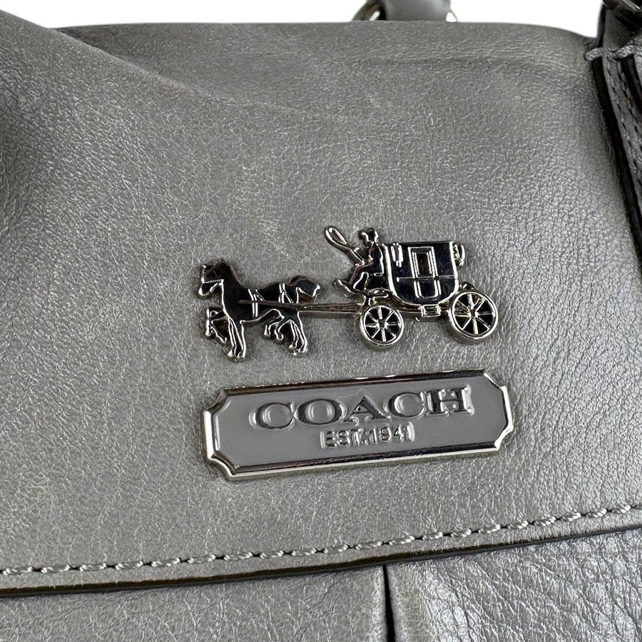 COACH（コーチ） ハンドバッグ ショルダーバッグ レザー グレー