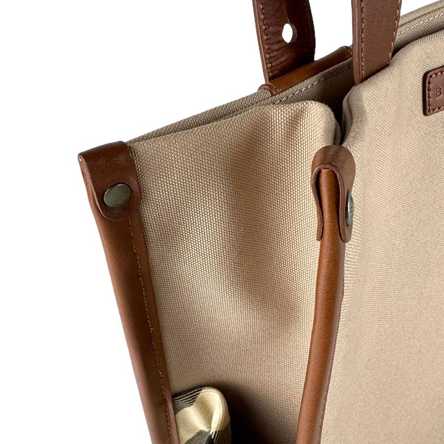 BURBERRY（バーバリー） ハンドバッグ キャンバス/レザー ブラウン