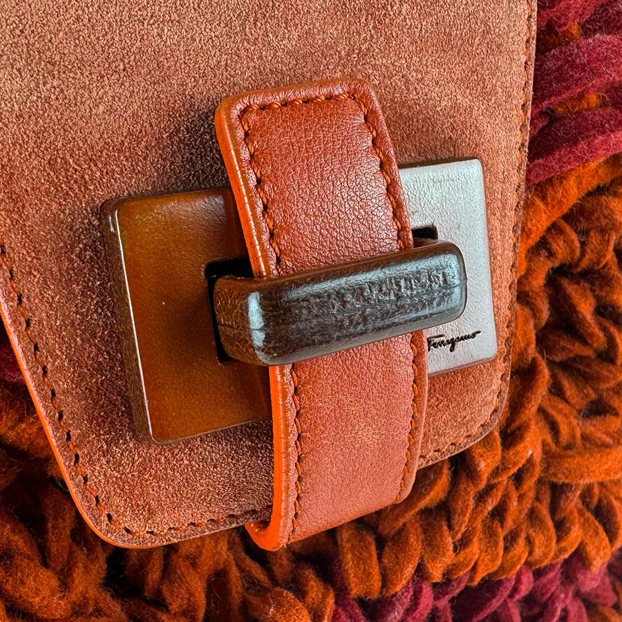 サルヴァトーレフェラガモ Salvatore Ferragamo ハンドバッグ フェルト