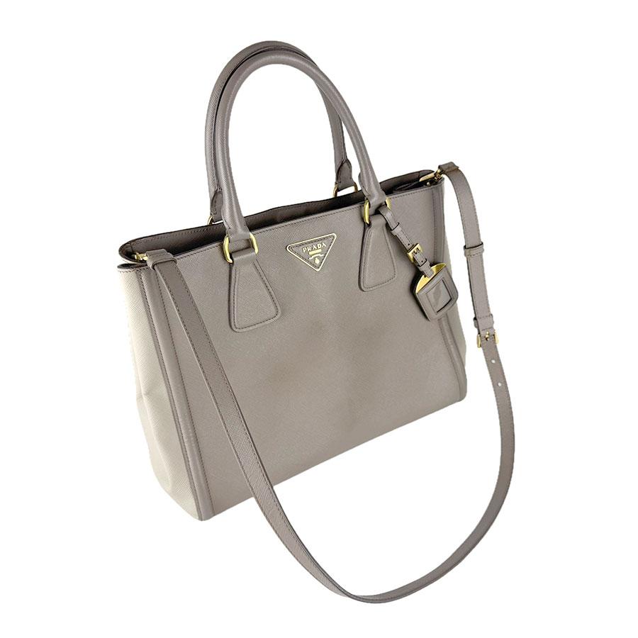 PRADA（プラダ） ハンドバッグ ショルダーバッグ レザー グレー