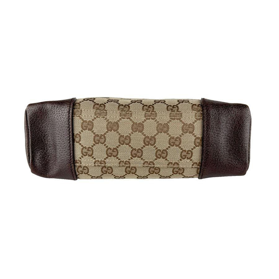 GUCCI（グッチ） ショルダーバッグ GGキャンバス/レザー ブラウン