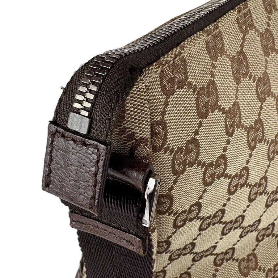 GUCCI（グッチ） ショルダーバッグ GGキャンバス/レザー ブラウン
