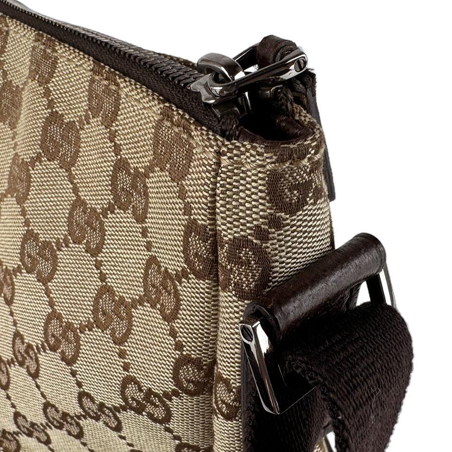 グッチ ショルダーバッグ - ダークブラウン GUCCI（グッチ） ショルダーバッグ GGキャンバス/レザー ブラウン