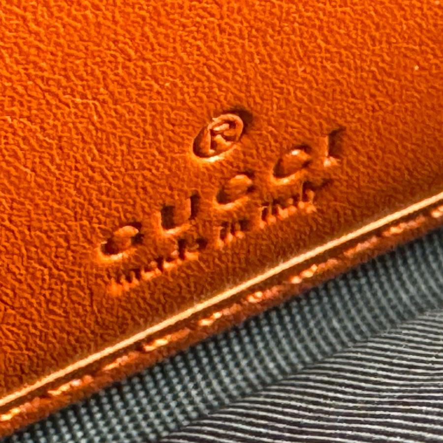 GUCCI グッチ グッチシマ ラウンドファスナー長財布 レザー オレンジ 323397 【74264】 GUCCI - GUCCI グッチ グッチシマ ラウンドファスナー長財布 レザー