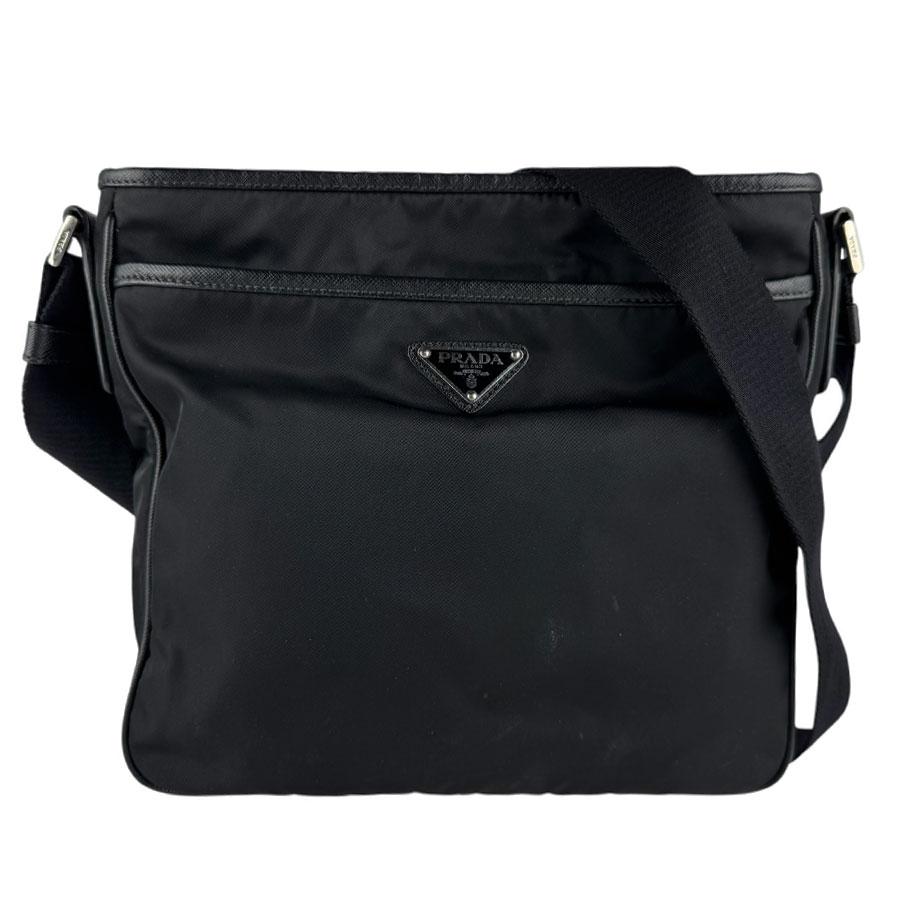 や*中様 【優良品】PRADA プラダ ナイロン ショルダーバッグ 斜め掛け 黒 PRADA（プラダ） 斜め掛けショルダーバッグ ナイロン ブラック