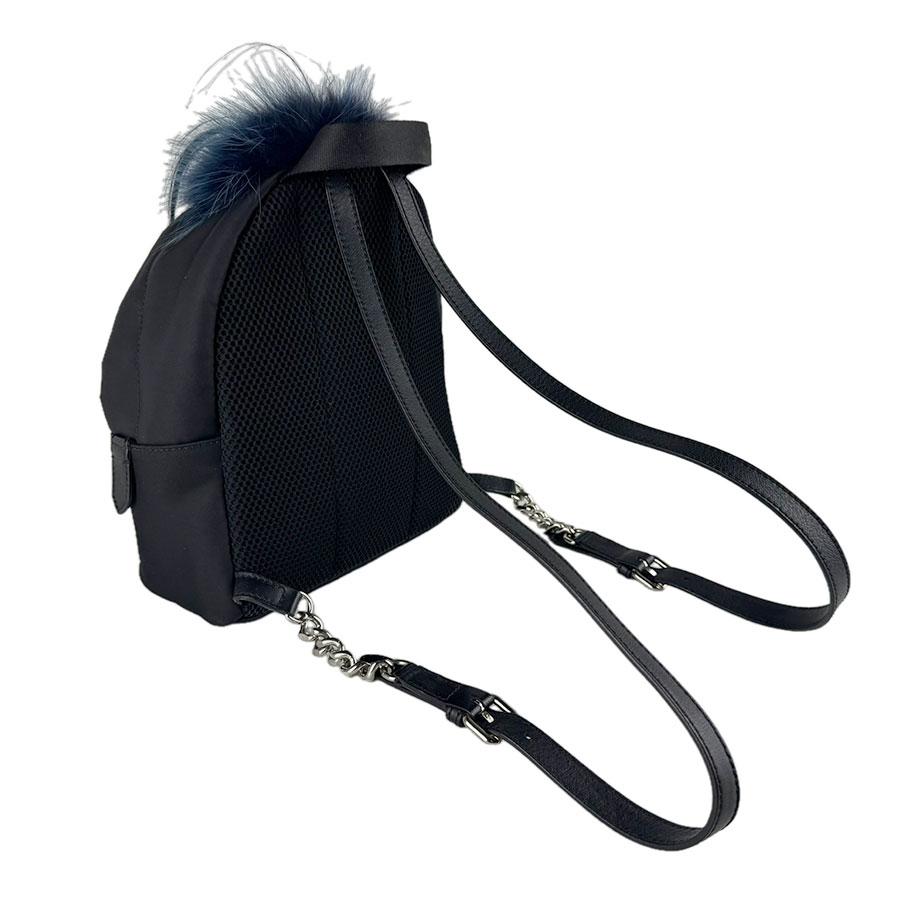 FENDI（フェンディ） リュック ZAINO MINI ナイロン/ファー ブラック