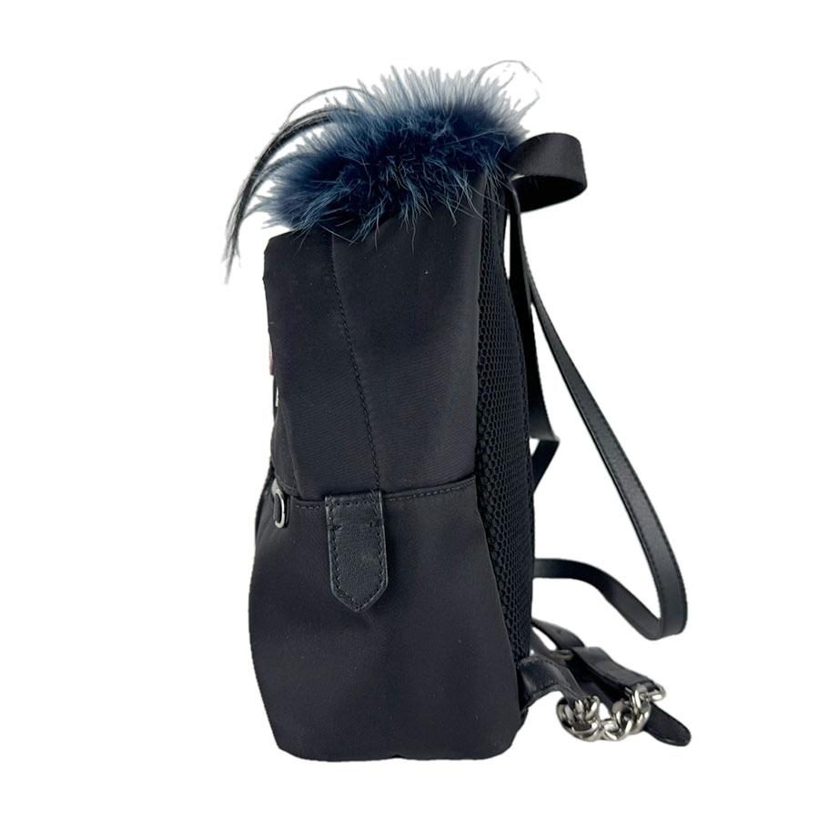 FENDI（フェンディ） リュック ZAINO MINI ナイロン/ファー ブラック