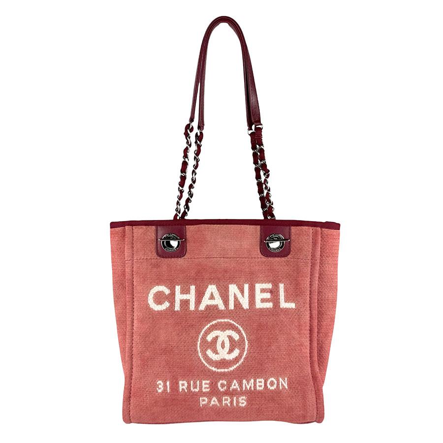 CHANEL ドーヴィルPMキャンバスショルダーバッグ CHANEL（シャネル） ショルダーバッグ ドーヴィルPM キャンバス/レザー