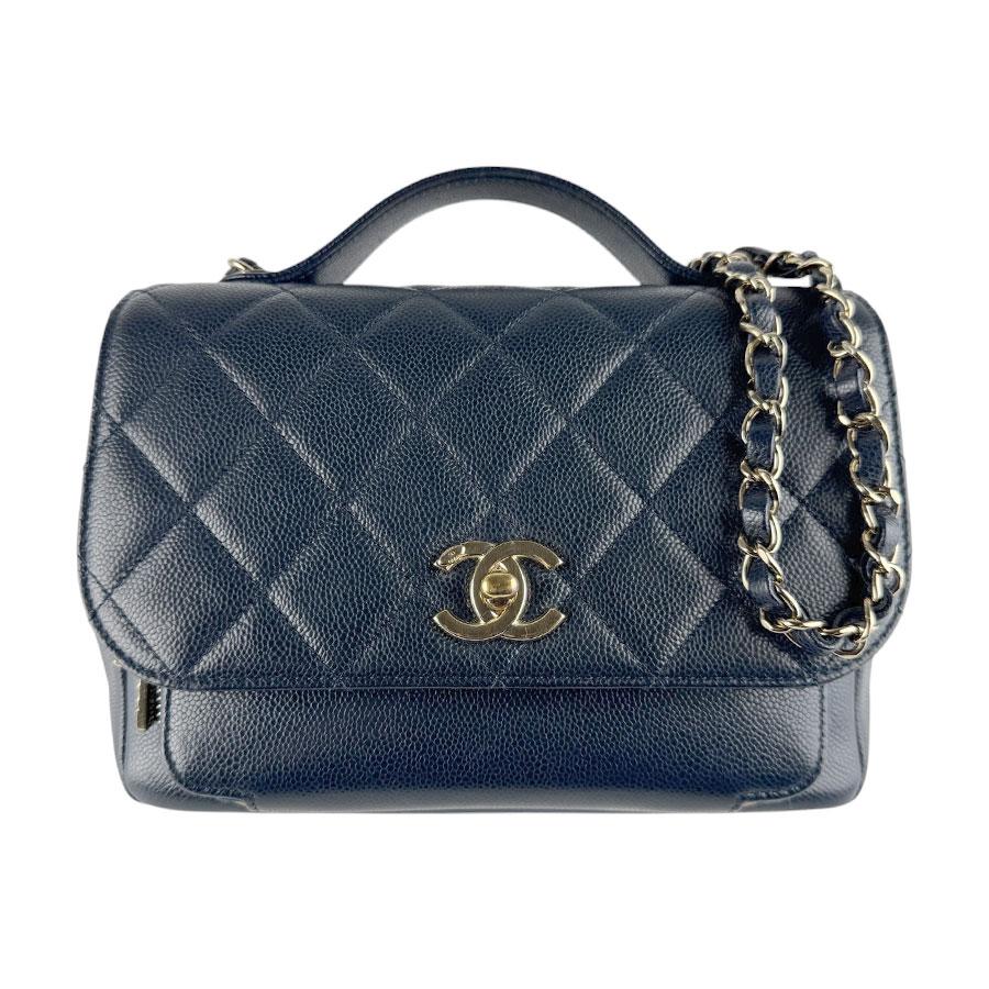 【極美品】シャネル ビジネスアフィニティS キャビアスキン ショルダーバッグ CHANEL - シャネル ビジネス アフィニティ スモール ショルダーバッグ
