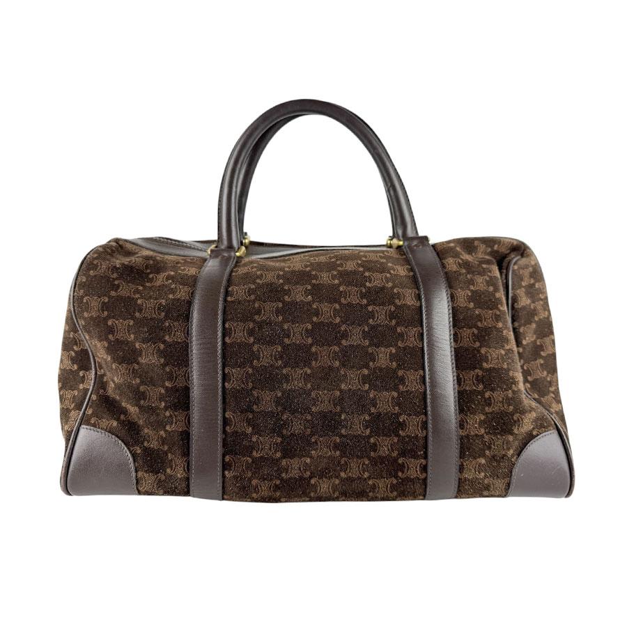 CELINE（セリーヌ） ハンドバッグ マカダム スエード/レザー ブラウン