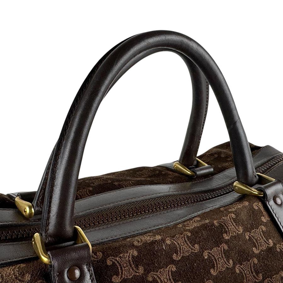 CELINE（セリーヌ） ハンドバッグ マカダム スエード/レザー ブラウン