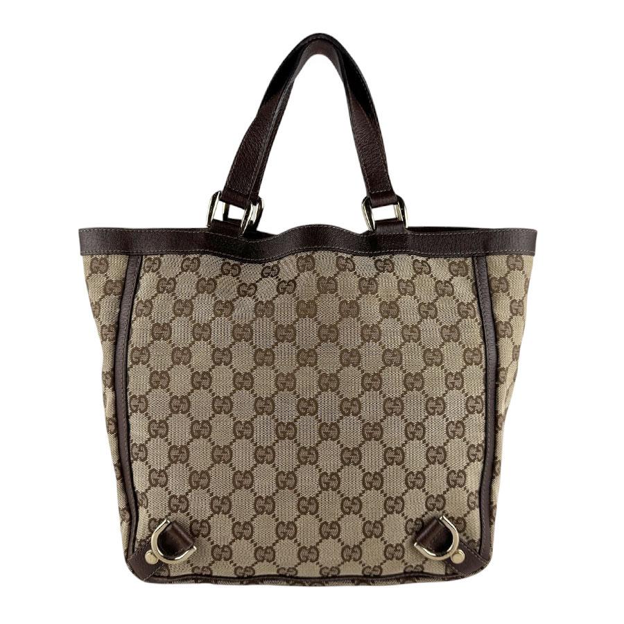 GUCCI（グッチ） ハンドバッグ GGキャンバス/レザー ブラウン