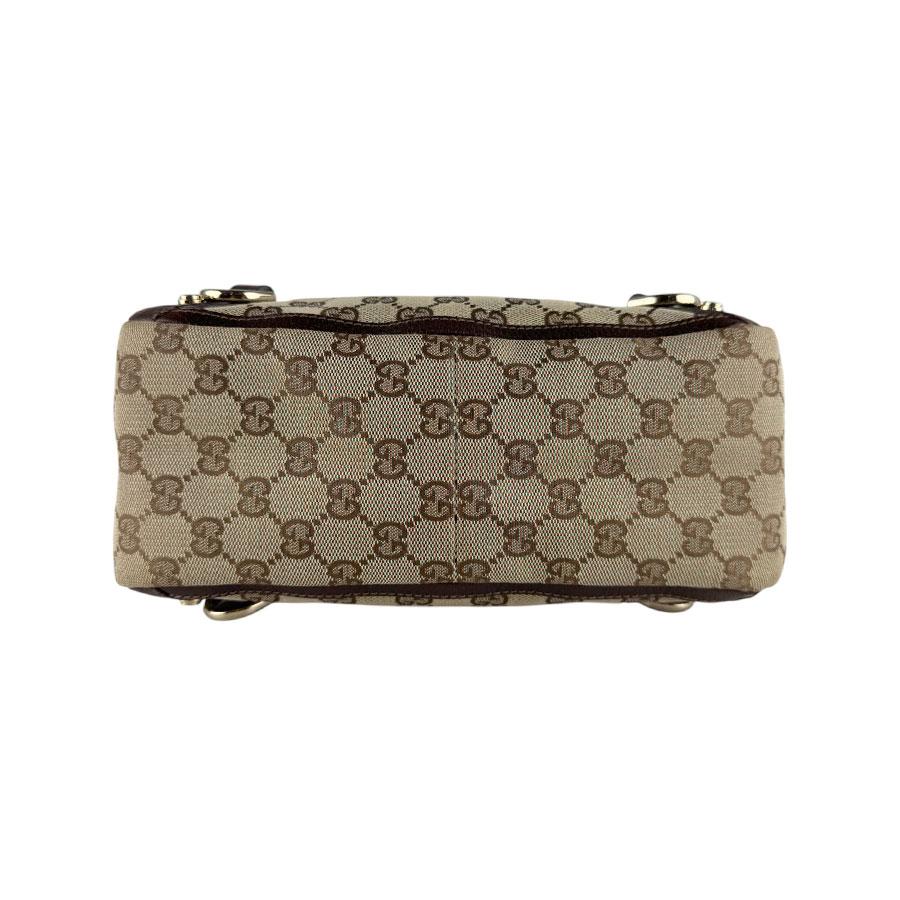 美品✨GUCCI GG柄 ブラウン ハンドバッグ 総柄 キャンバス GUCCI（グッチ） ハンドバッグ GGキャンバス/レザー ブラウン