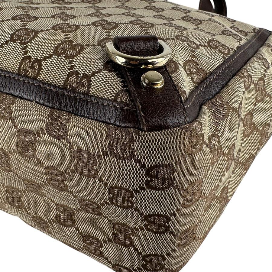 美品✨GUCCI GG柄 ブラウン ハンドバッグ 総柄 キャンバス GUCCI（グッチ） ハンドバッグ GGキャンバス/レザー ブラウン