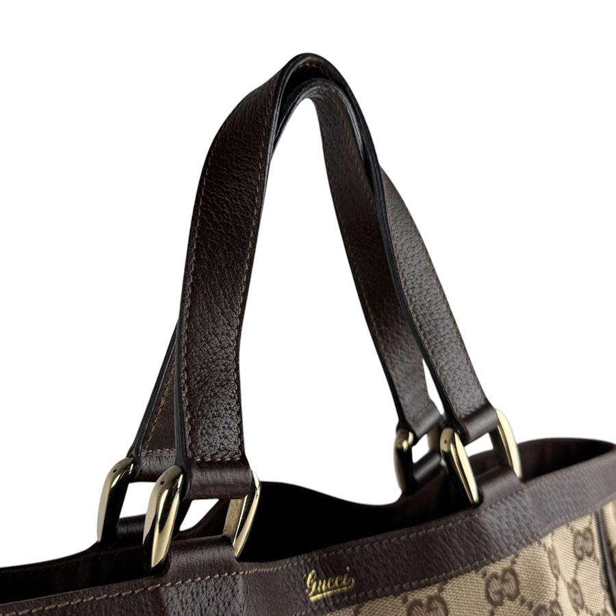 GUCCI（グッチ） ハンドバッグ GGキャンバス/レザー ブラウン