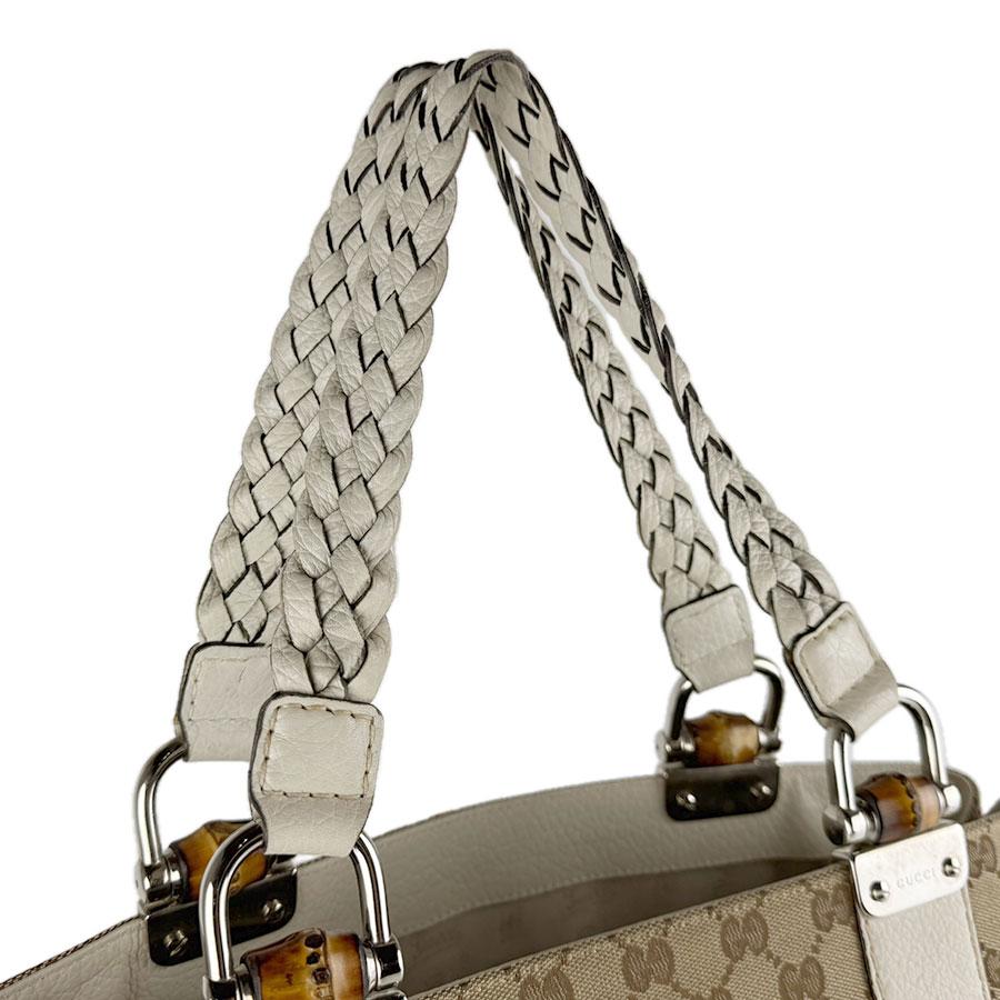 GUCCI（グッチ） トートバッグ バンブー GGキャンバス/レザー ベージュ
