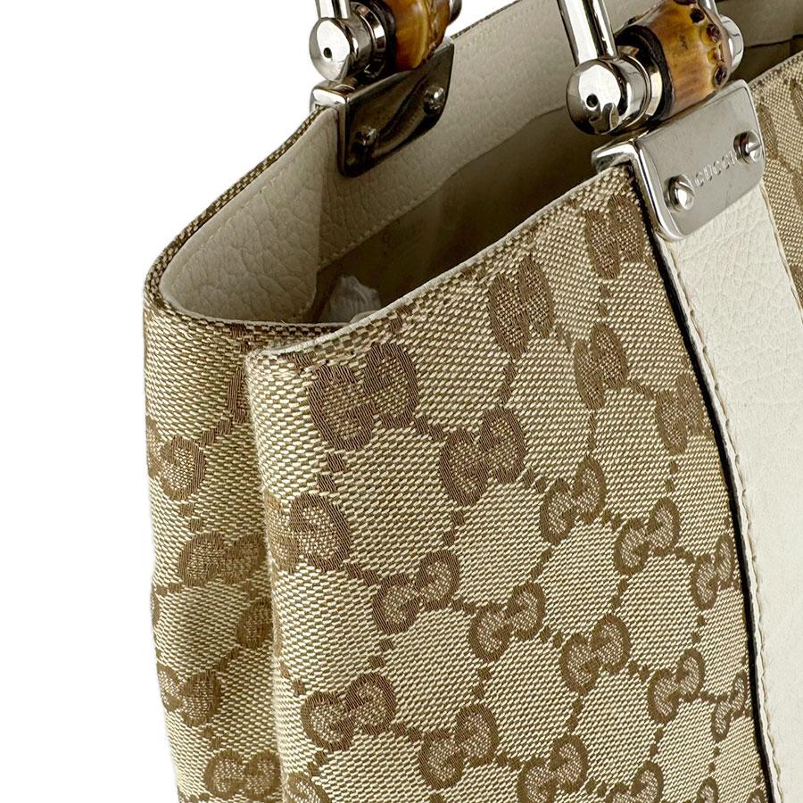 GUCCI（グッチ） トートバッグ バンブー GGキャンバス/レザー ベージュ