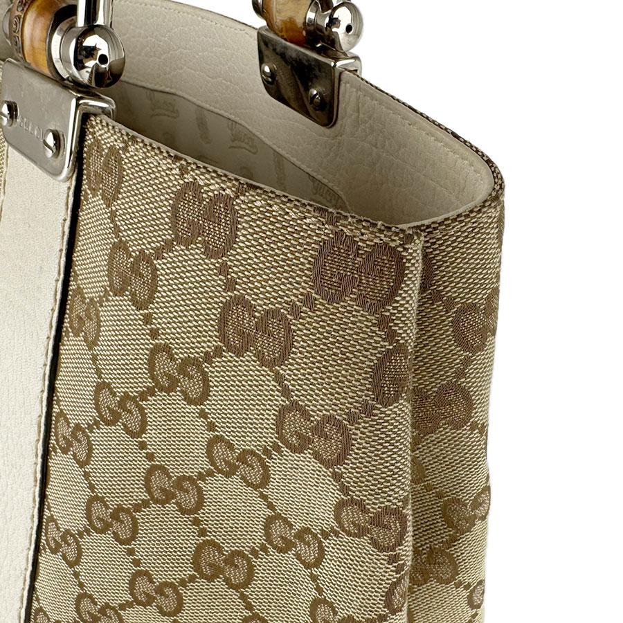 GUCCI（グッチ） トートバッグ バンブー GGキャンバス/レザー ベージュ