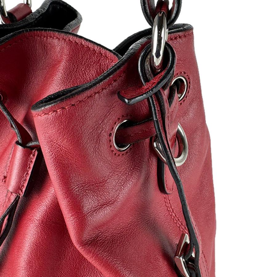 PRADA ショルダーバッグ ブラウン レッド PRADA（プラダ） ショルダーバッグ レザー レッド : ブランドバリュー