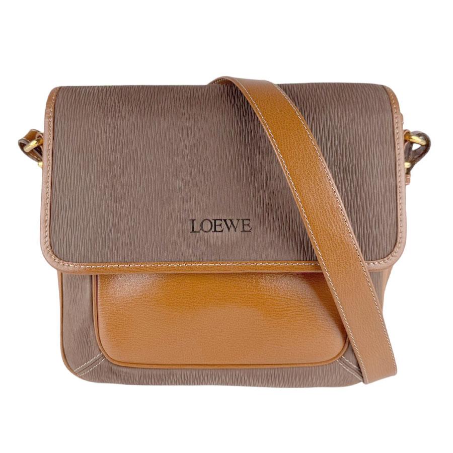LOEWE ブラウンレザーショルダーバッグ LOEWE（ロエベ） ショルダーバッグ レザー ブラウン : ブランド