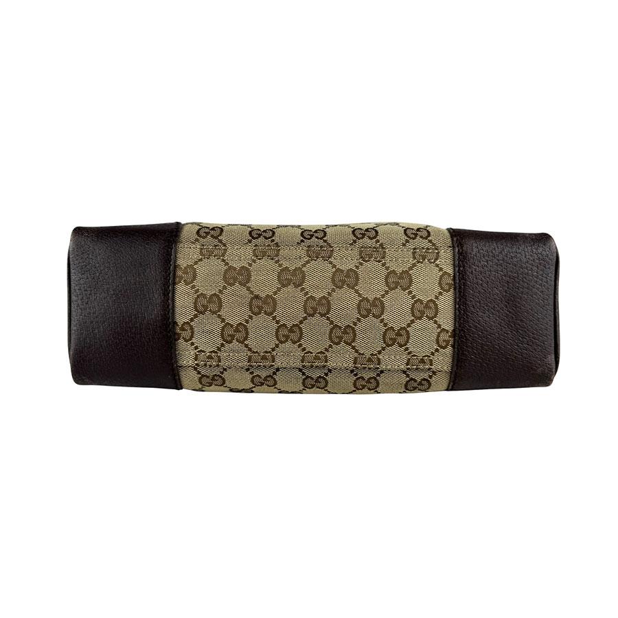 GUCCI（グッチ） ショルダーバッグ GGキャンバス/レザー ブラウン