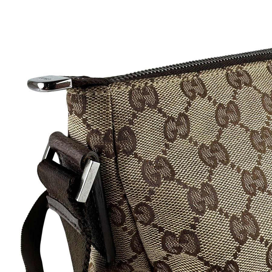 GUCCI（グッチ） ショルダーバッグ GGキャンバス/レザー ブラウン