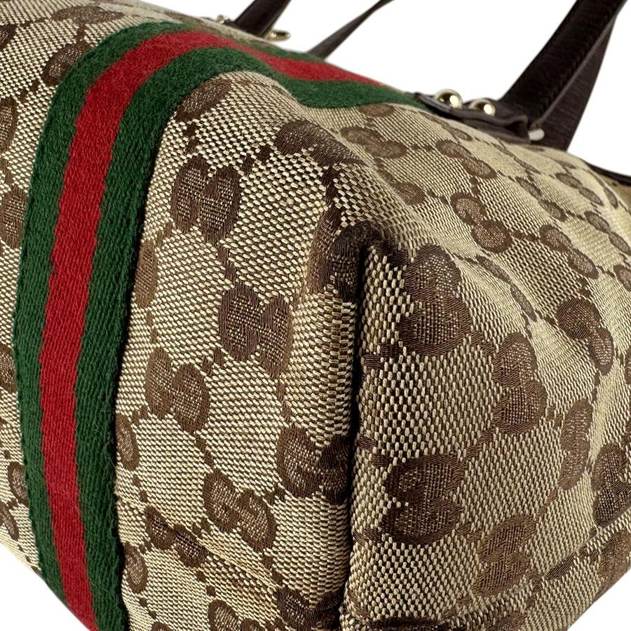 グッチ シェリーライン 肩掛け ショルダーバッグ キャンバス レザー ブラウン GUCCI（グッチ） ショルダーバッグ シェリーライン GGキャンバス