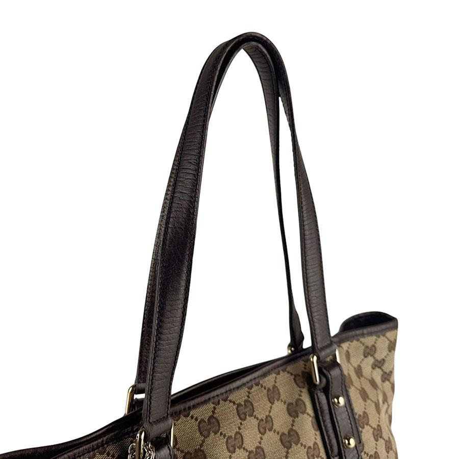 【極美品✨】 グッチ シェリーライン GGキャンバス ショルダーバッグ ブラウン GUCCI（グッチ） ショルダーバッグ シェリーライン GGキャンバス