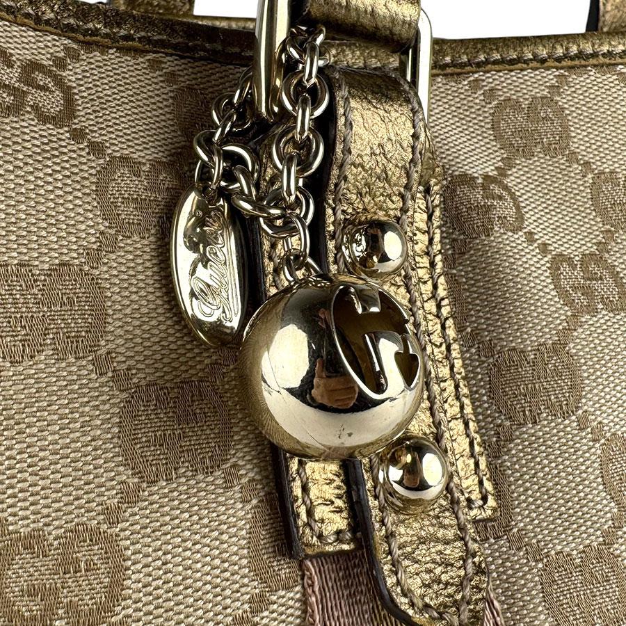 GUCCI（グッチ） ショルダーバッグ GGキャンバス/レザー ブラウン
