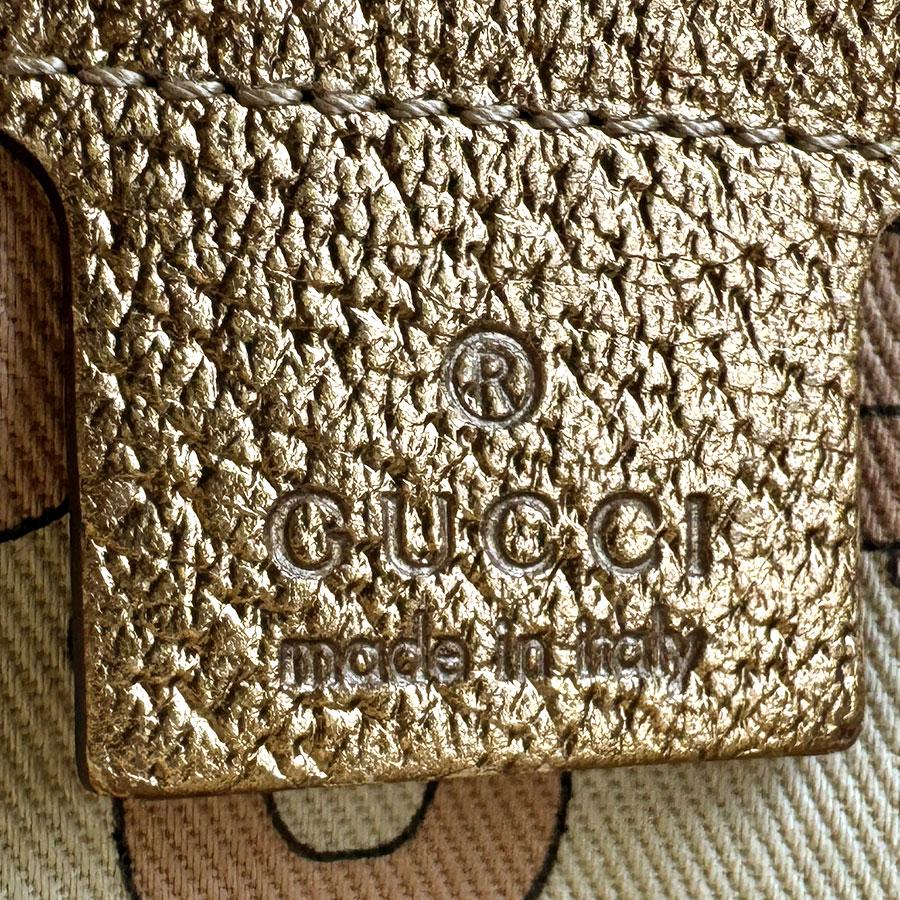 【美品】グッチ　ショルダーバッグ　キャンバス　ゴールド金具　レザー　ブラウン GUCCI（グッチ） ショルダーバッグ GGキャンバス/レザー ブラウン