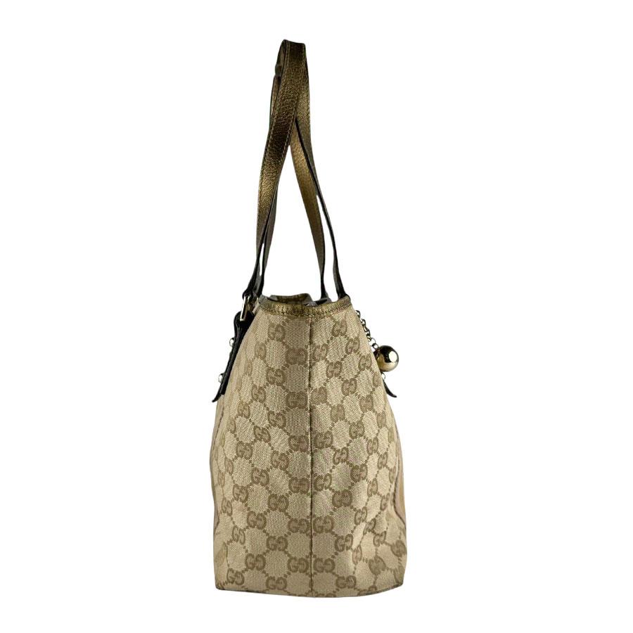 GUCCI（グッチ） ショルダーバッグ GGキャンバス/レザー ブラウン