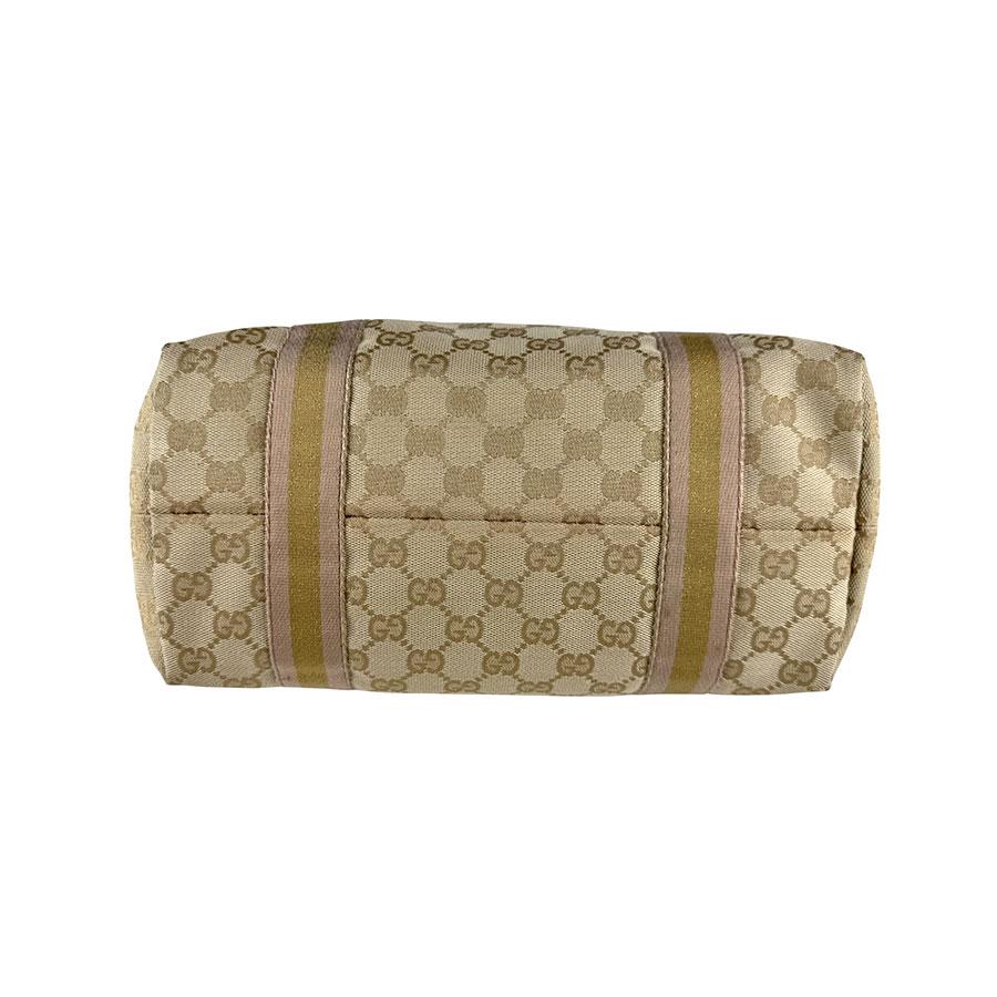 GUCCI（グッチ） ショルダーバッグ GGキャンバス/レザー ブラウン